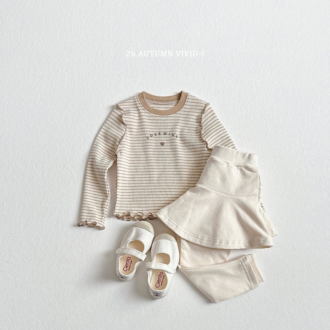 韓国子供服 / VIVID-I / 26Autumn / ラブレインズ Tシャツ / キッズ服 / ジュニア服 / 秋服 *XS~JM*