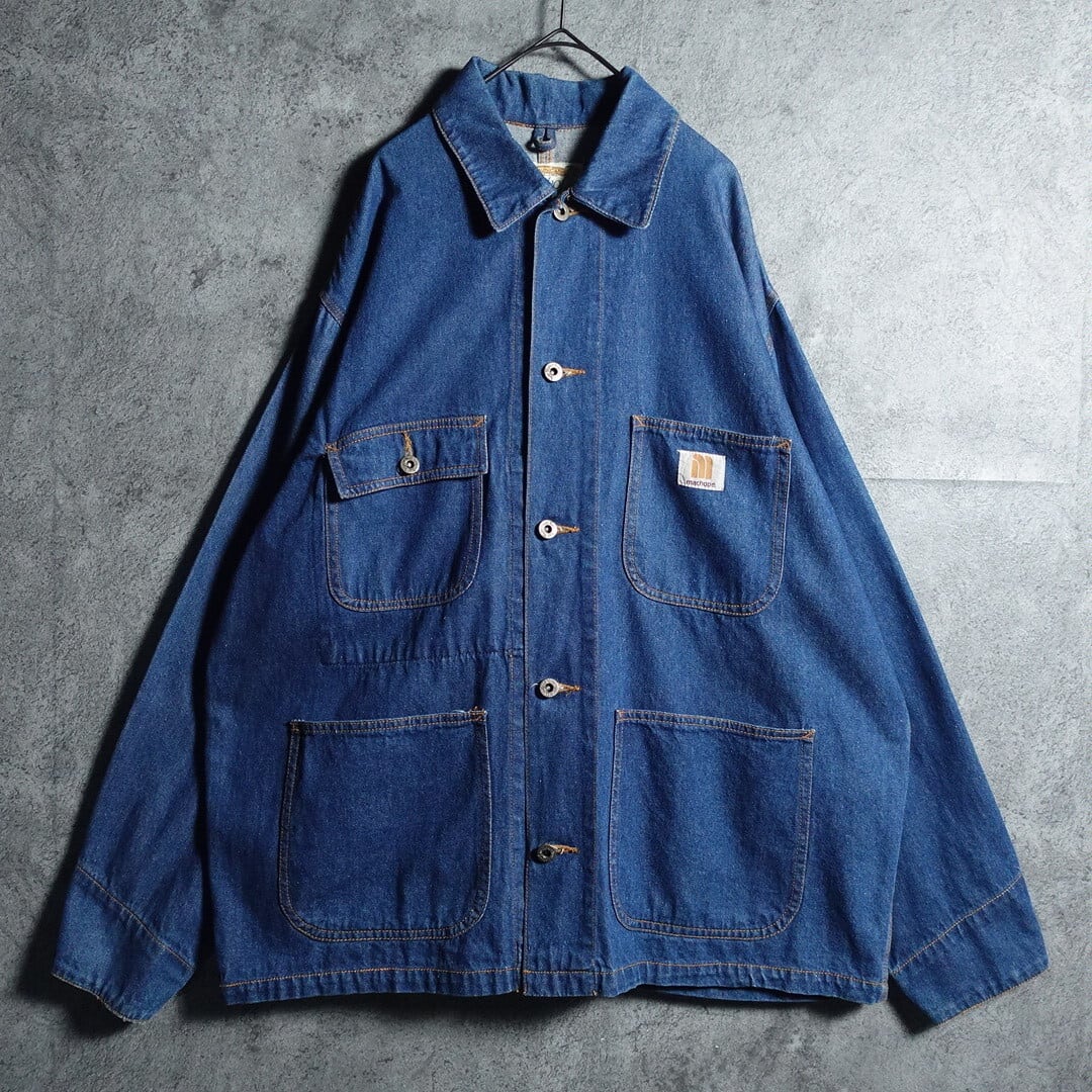 Machope マックホープ メンズ カジュアル デニム カバーオールジャケット ワークジャケット サイズＬ 80〜90s Machope デニムカバーオール ワークジャケット Lサイズ - メルカリ