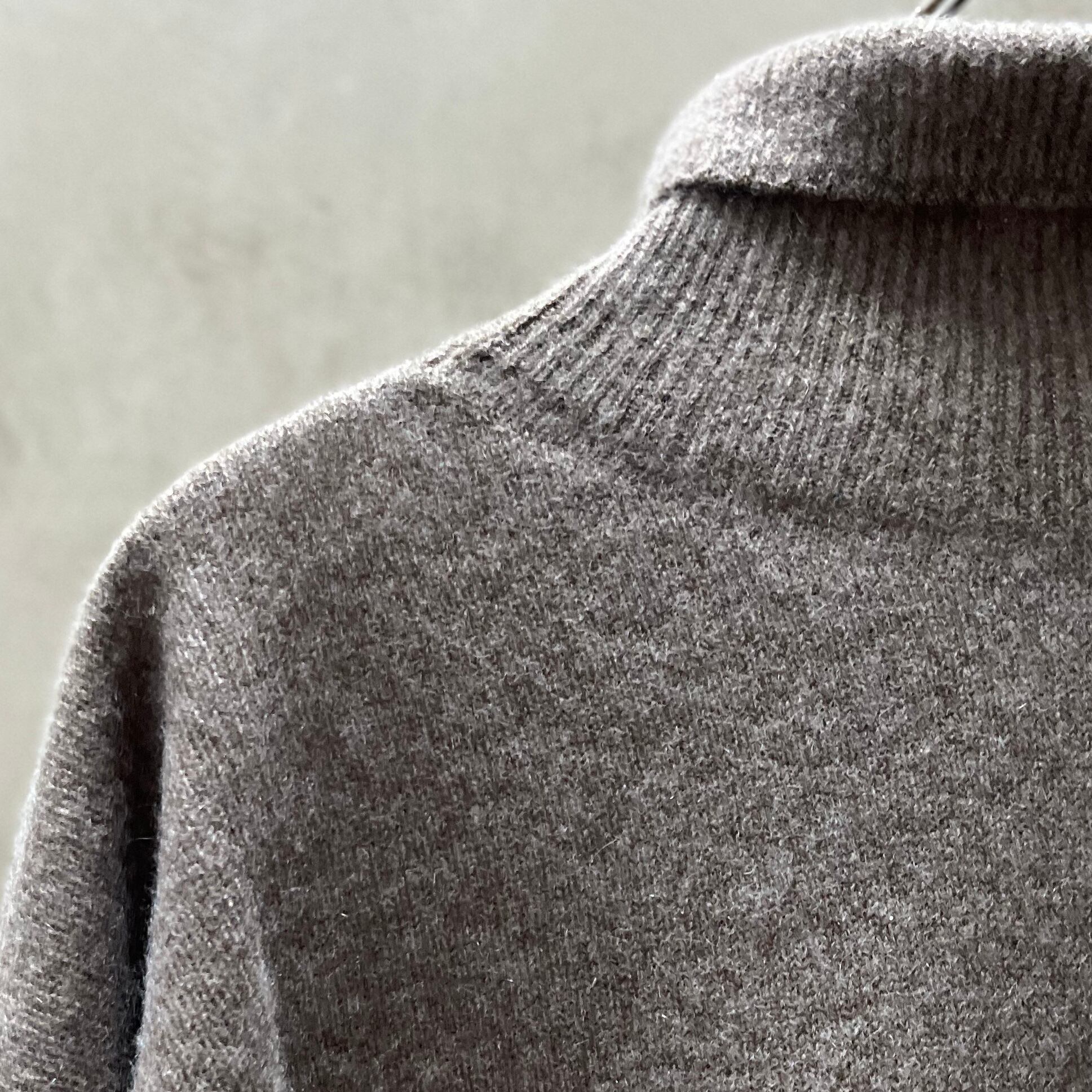 MITTAN KN-22 カシミヤタートルセーター 茶 | Routes*Roots