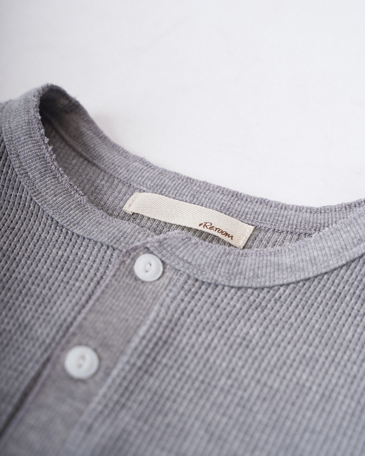 【#Re:room】HENRY NECK WAFFLE LONG SLEEVE［REC881］