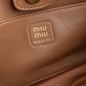 ミュウミュウ ジョワ ミニ ショルダーバッグ ブラウン レザー