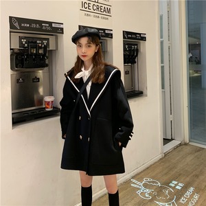 ✞制服マリンルックダブルブレストコート ジャケット ウィンター大人女子☆ ロング 秋冬✞ゴスロリ SM ミリ 甘ロリ クラロリ 和ロリ エレガント 黒ロリ 姫ロリ 華ロリ BB-BB25178370263