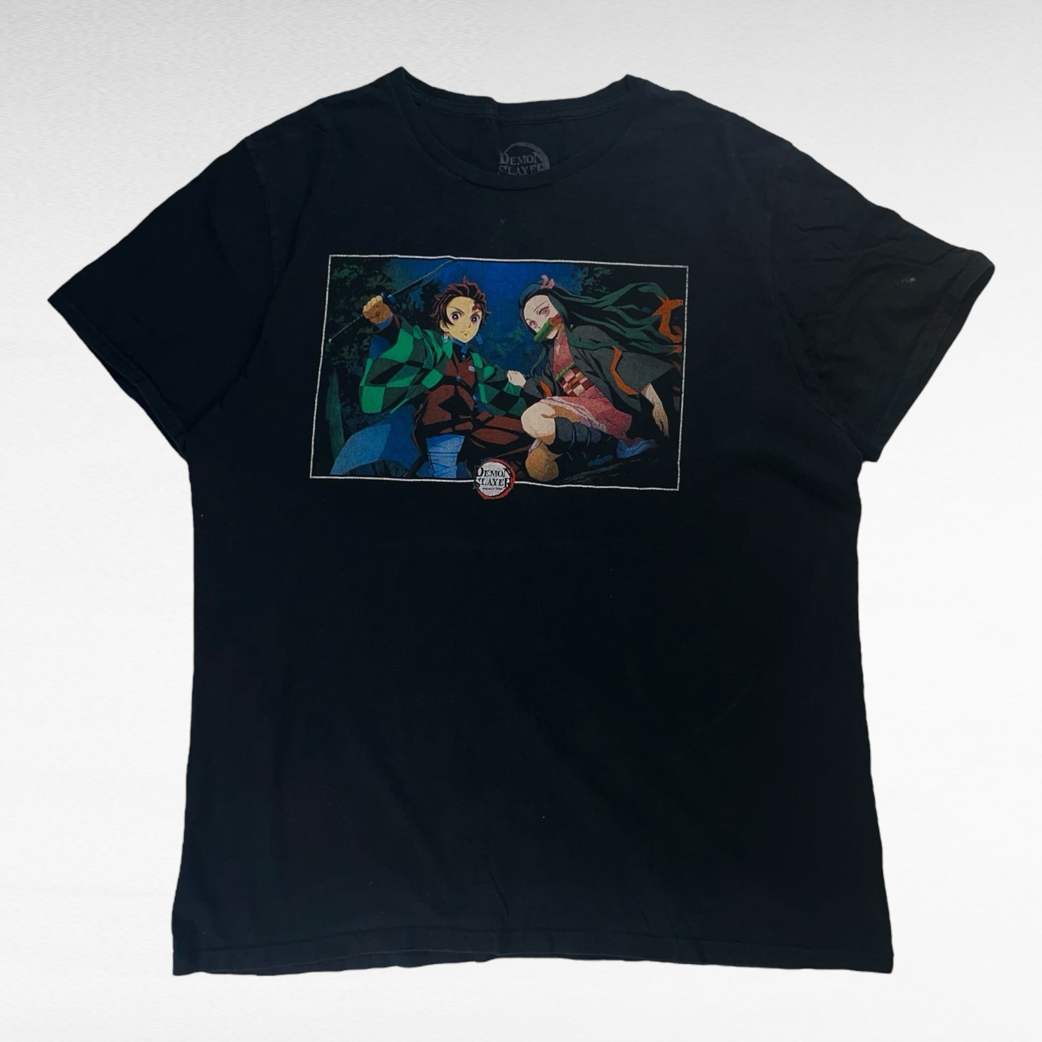 鬼滅の刃 Tシャツ 黒 アニメTシャツ USED 鬼滅の刃 L 日本アニメ アニメTシャツ キャラクターTシャツ