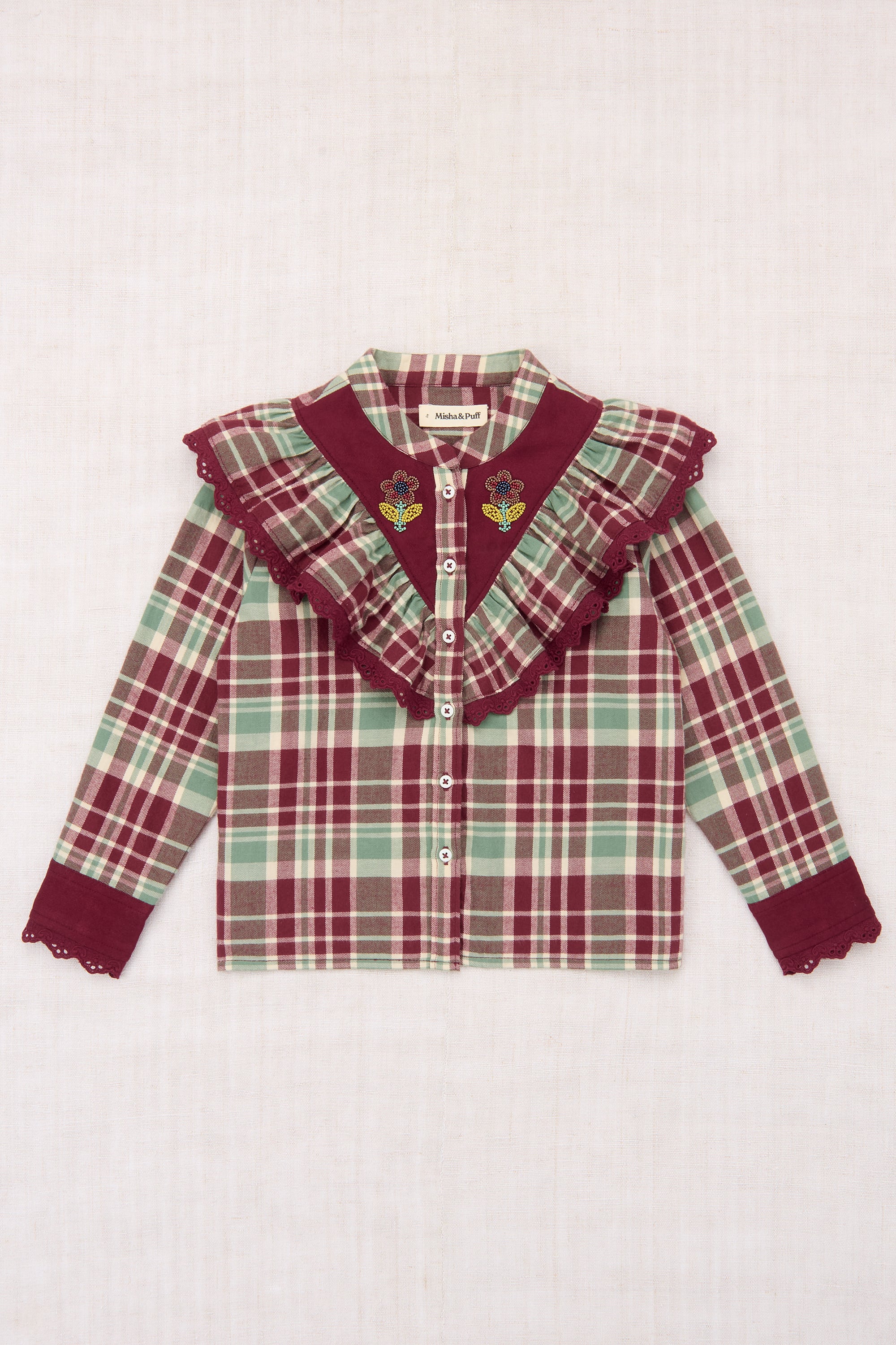 残り僅か KIDS【Misha & Puff】25 winter drop1 / Jolene top / Madder Root Plaid