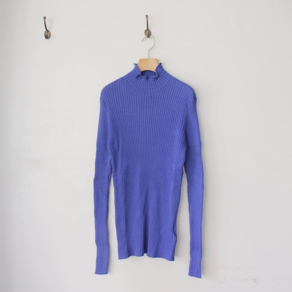 Houttuynia cordata モックネック ミドルリブプルオーバー