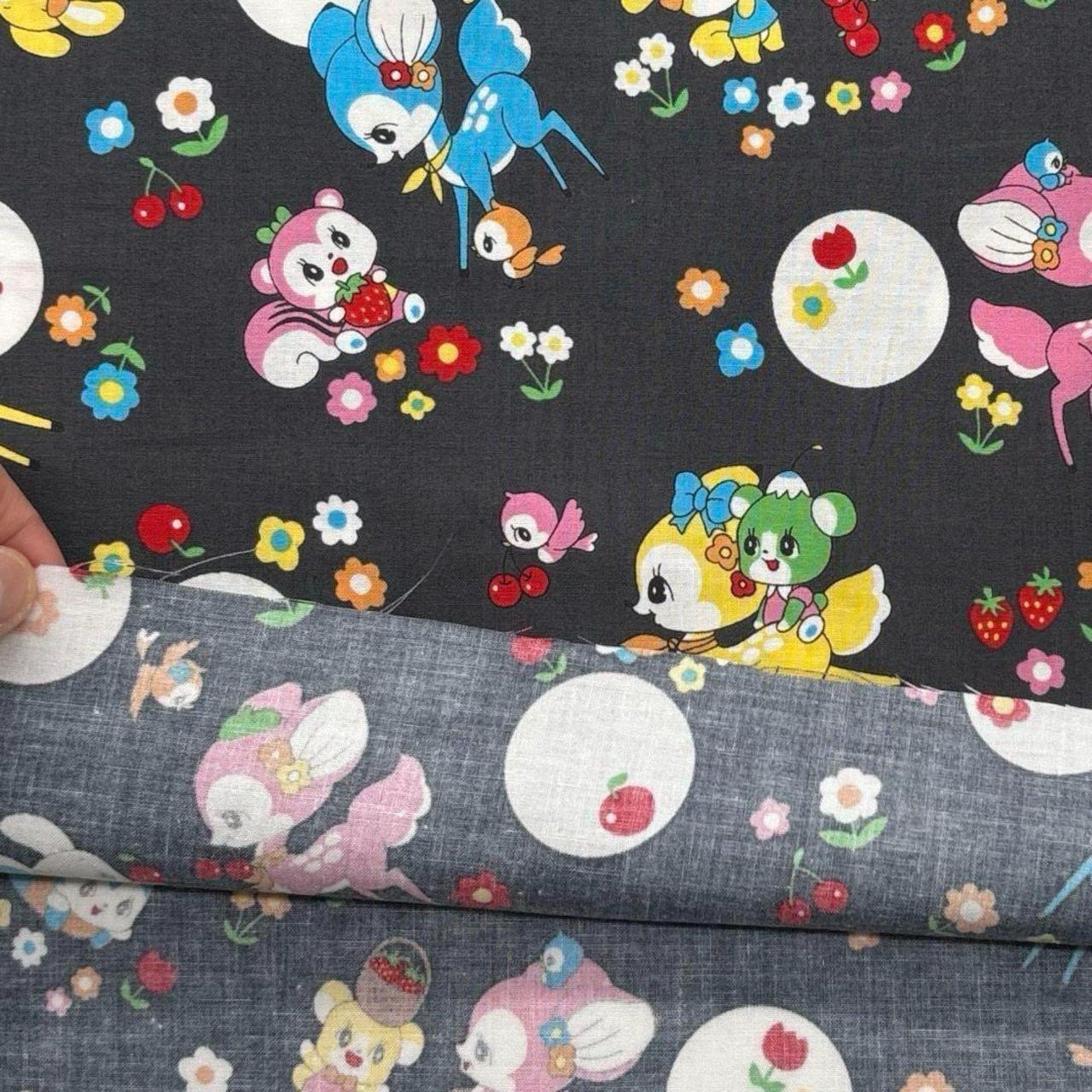 Cdr529◆50cm◆S◆綿100%シャーティング生地◆レトロ柄