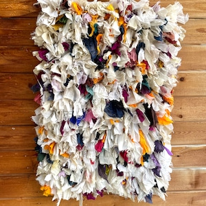yao "India Bushy Rug L Whitish" 60cm×93cm ラグ⑥