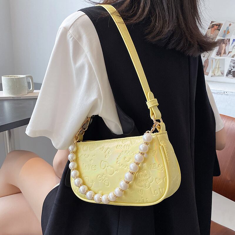 パールチェーン ワンショルダーサマー 夏物 真珠 メッセンジャーバッグ Tiancai_Wing_Bag32962277572
