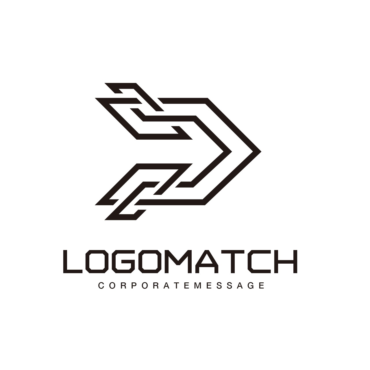 右方向へ力強く進む矢印Dのロゴ