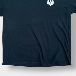 【GILDAN】企業系 企業Tシャツ ワンポイント バックプリント Tシャツ XL ビッグサイズ 半袖 黒t 夏物 拳銃 ピストル RUGER スタームルガー SR9 US古着