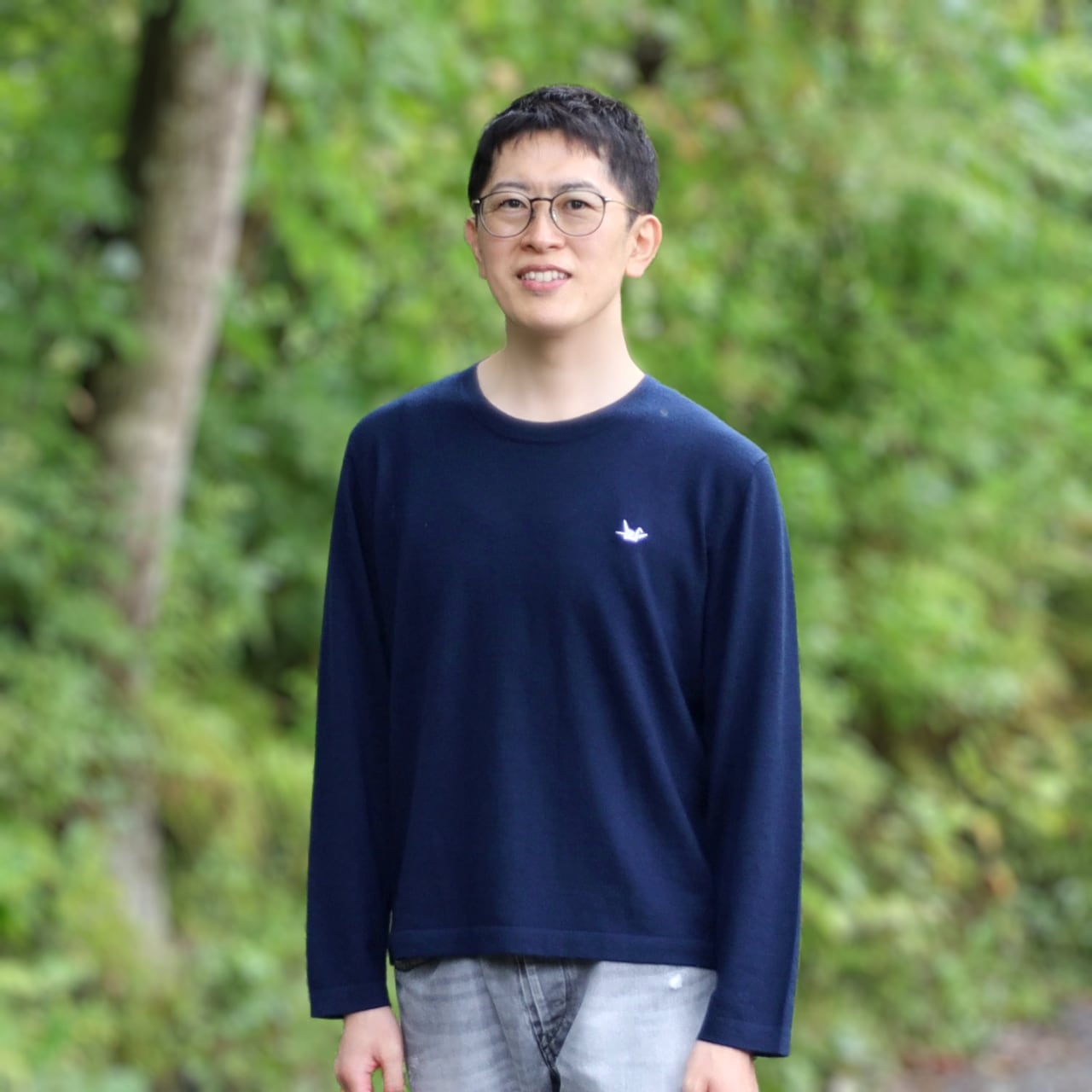 【数量限定9点】カシミヤ梳毛クルーネックセーター(ネイビー)|つるや旅館 × マイカシミヤ