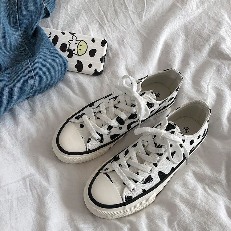 送料無料 コンバース風 アニマル柄スニーカー ハイカット ローカット カジュアル 足元映え Lamitte Deco トレンド 韓国ファッション ショップ Base店