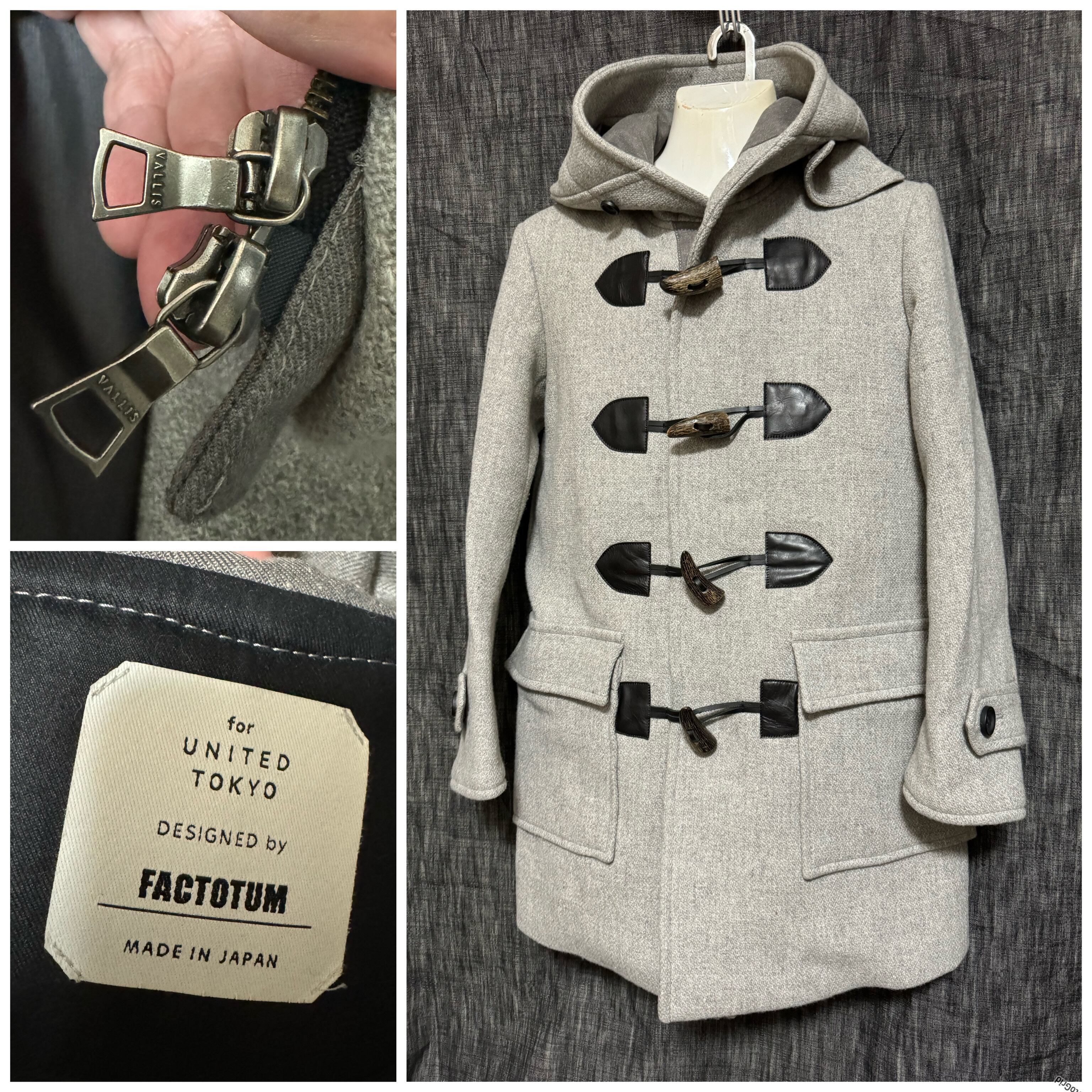 FACTOTUM ウールダッフルコートブラック