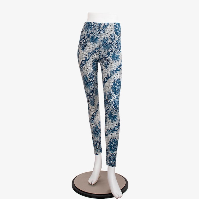 レギンス　ブルーペタル　Legging Blue Petal