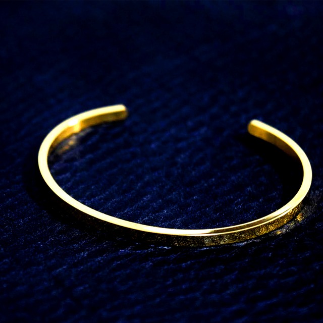 ステンレスシンプルバングルGD