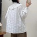 2色/ビッグレースハイネックブラウス ・12292