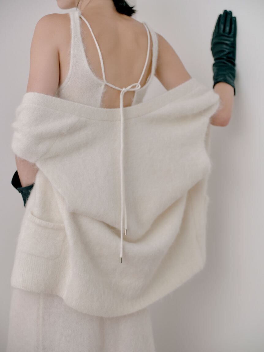 新品】MIESROHE ニットベスト,ニットキャミワンピ,ニット帽3点セット