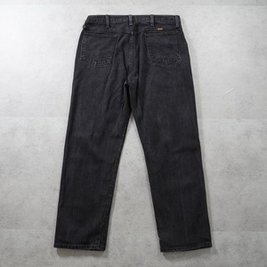 RUSTLER black denim W34.5L28.5相当 古着