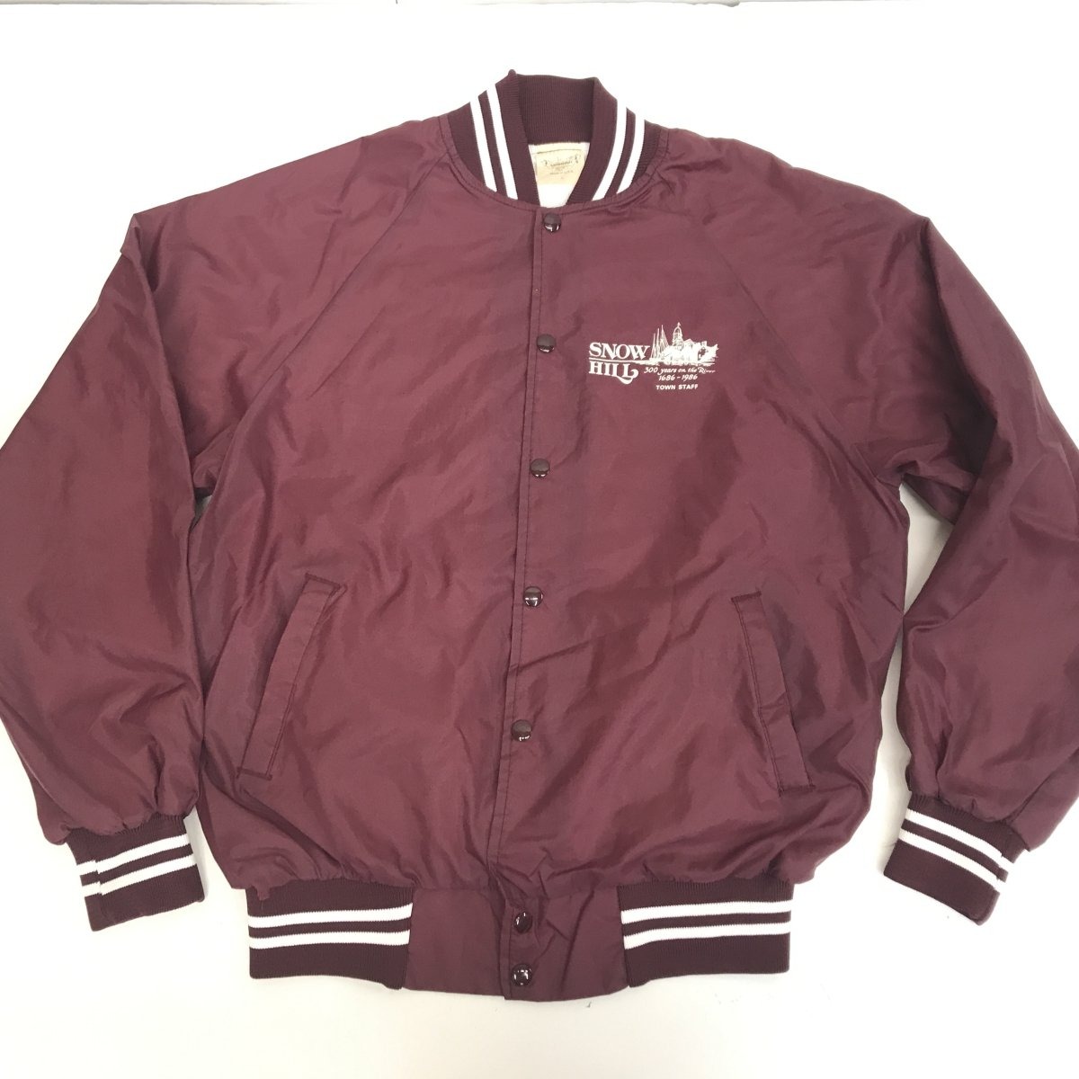 AUBURN オーバーン 90年代 USA製 ナイロン スタジャン 胸ワンポイント 