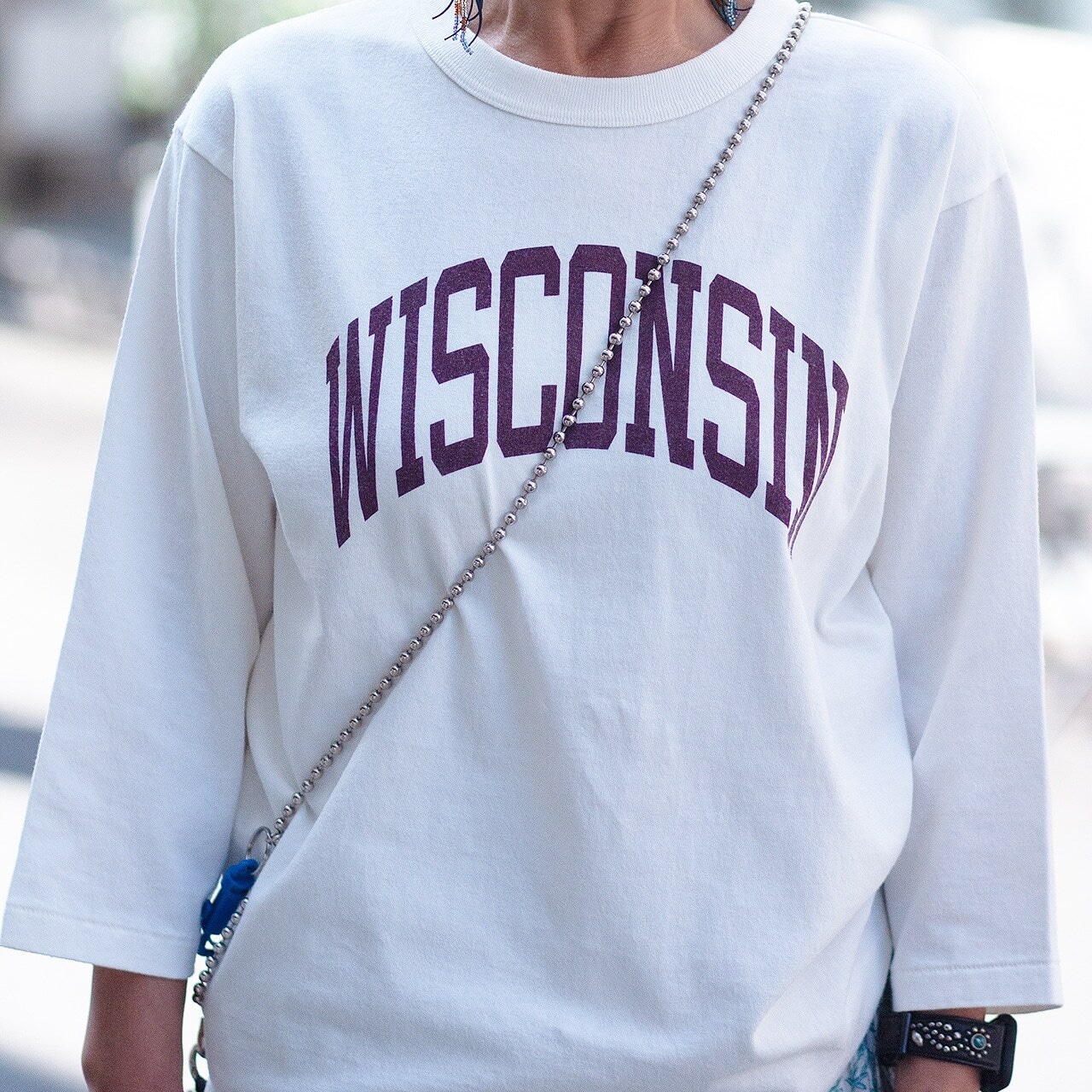 ［bibmilk］3/4スリーブベースボールTシャツ WISCONSIN レディス