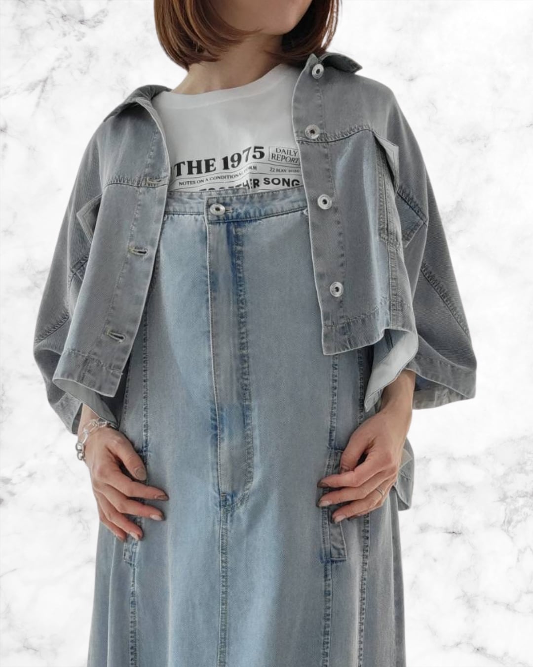 テンセルデニムショート丈シャツ 826503 ayane アヤン 2026年4月中〜末入荷予定 1月展示会