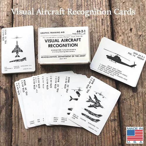 Visual Aircraft Recognition Cards ヴィジュアルエアークラフトリコグニションカード ミリタリー アメリカ 戦闘機 DETAIL