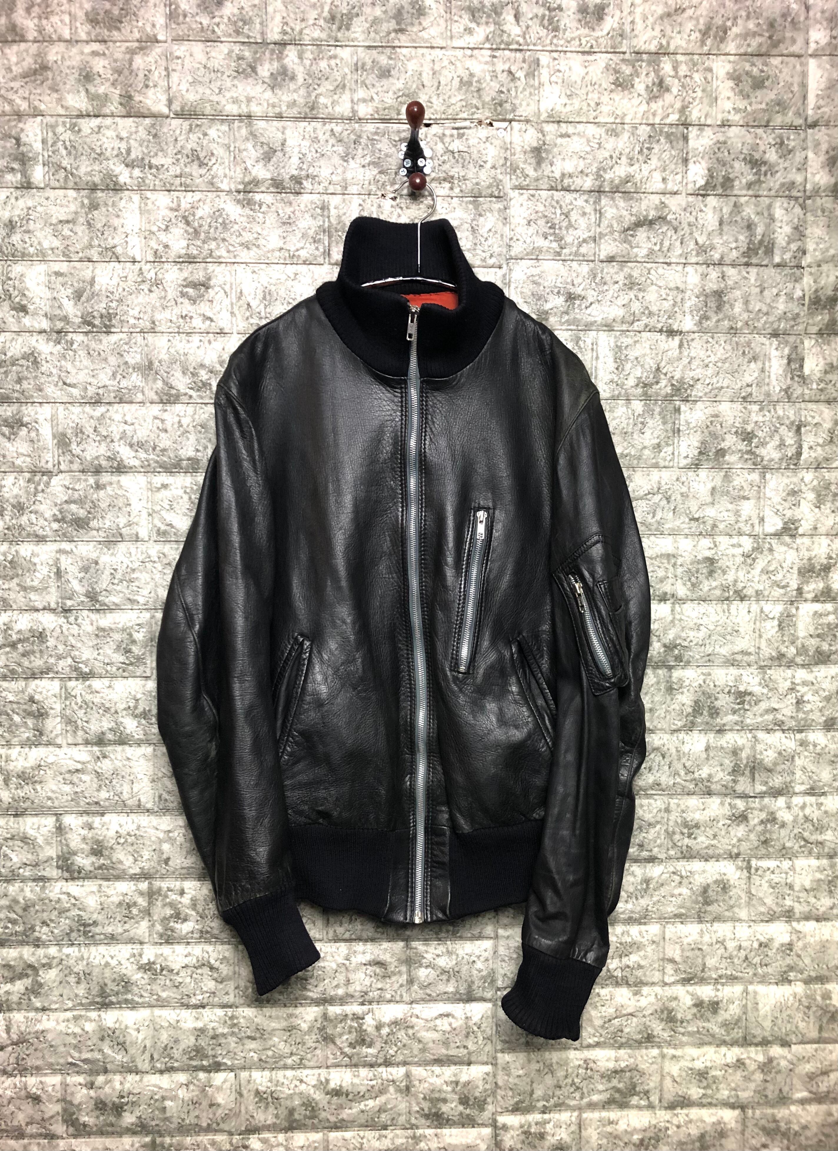 1980's ドイツ軍 パイロット レザー フライトジャケット 80s ドイツ軍 民製品 パイロットレザー フライトジャケット ユーロ 56