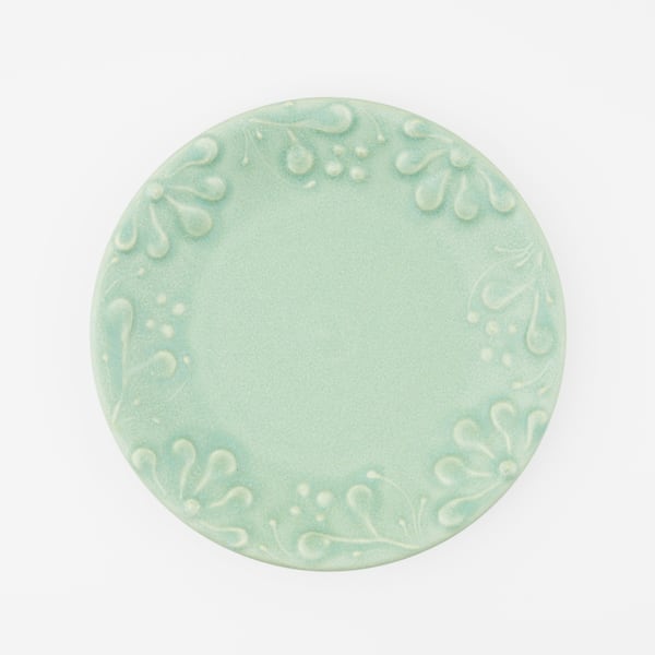 佐々木しず プレート 水浅葱