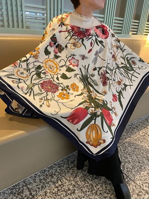 授乳ケープ　Garden white
