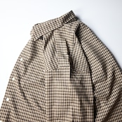 INTÉRIM / TRICOLOR CHECK GINGHAM DEADSTOCK SQUARE REGULAR SHIRTS
