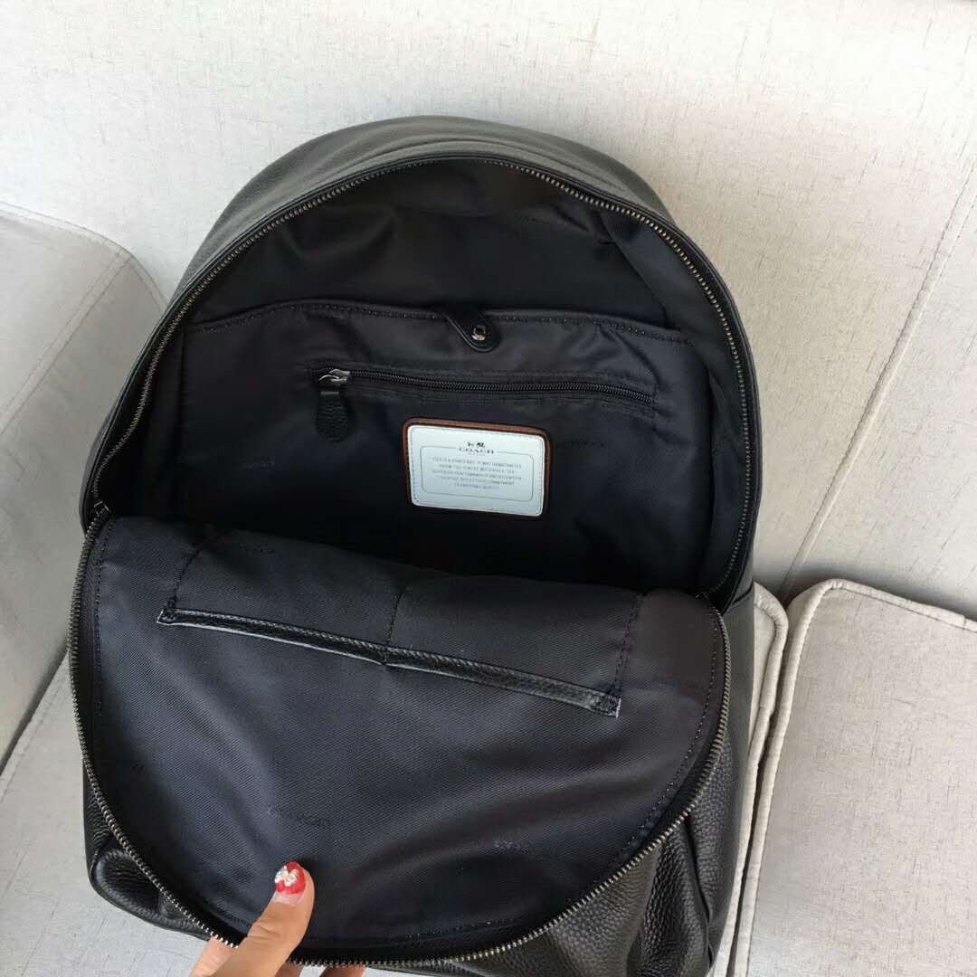 コーチ／COACH リュック バッグ バックパック メンズ 男性 男性用レザー 革 本革 ブラック 黒  F71622 Campus Backpack in Refined Pebble Leather キャンパス バックパック リファインド ペブルレザー シボ革 シュリンクレザー デイパック