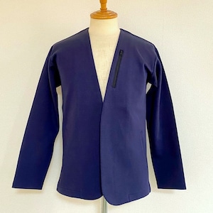 Ponch No Collar Cardigan　Navy