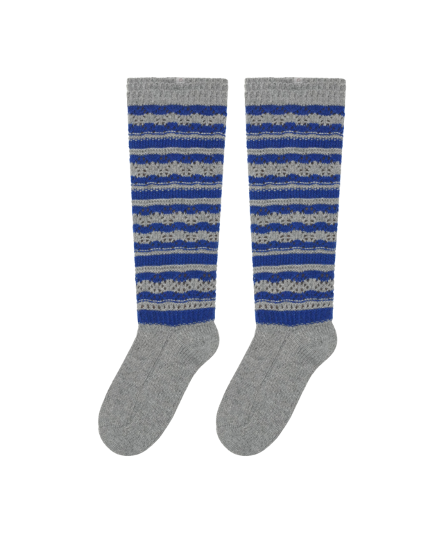 [COYSEIO] STRIPED MORI KNEE SOCKS MELANGE GREY 正規品 韓国ブランド 韓国通販 韓国代行 韓国ファッション コイセイオ 日本 店舗