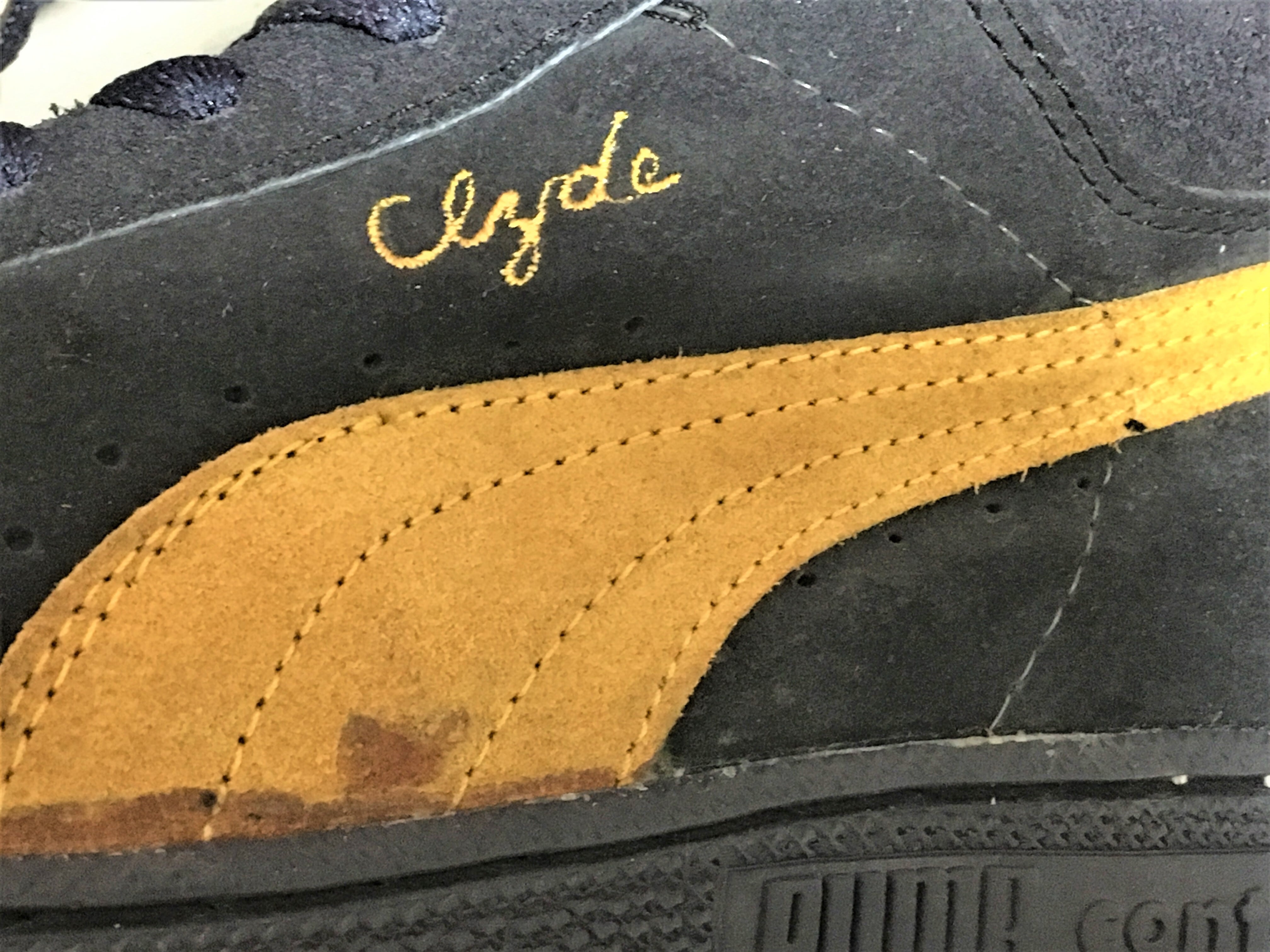 PUMA（プーマ） CLYDE HI（クライド）7 25cm 紺/黄色 80s~90s ➆