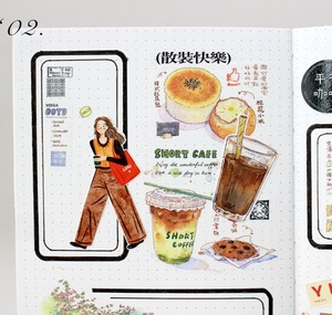 新作☆MOT503 moodtape【街头咖啡】マスキングテープ 特殊インク 剥離紙