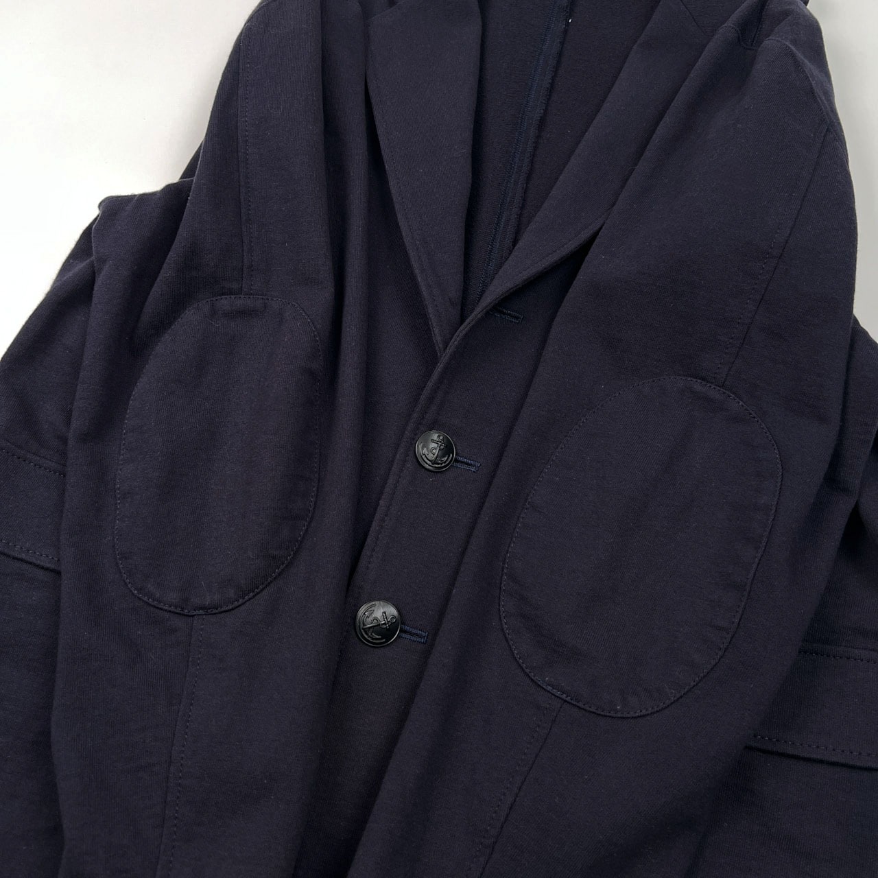 Captain's Brands キャプテンズブランズ ワッペン スウェット テーラードジャケット エルボーパッチ C/5 /ネイビー/ボートハウス/キャプテンサンタ