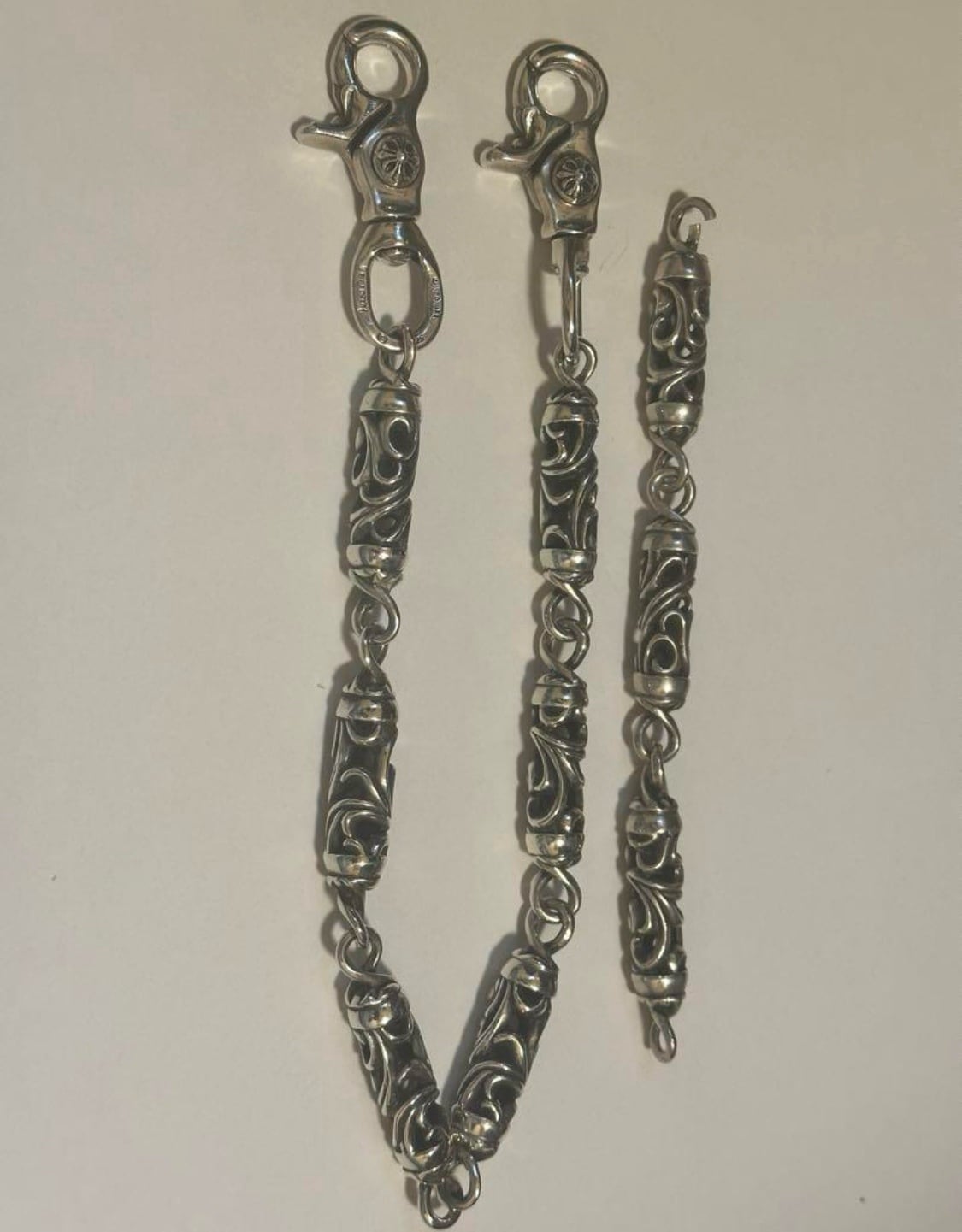 CHROME HEARTS クロムハーツ 2clip ローラーロングウォレットチェーン カスタム wave 財布