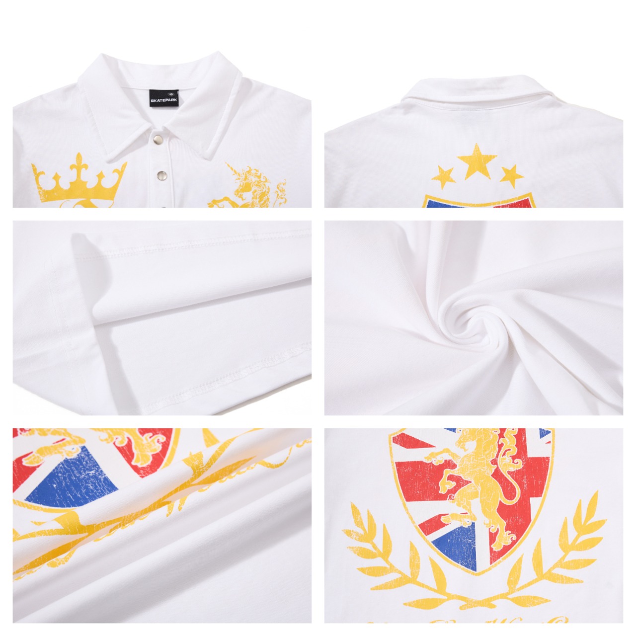 VINTAGE ストリート ユニコーン ポロロングTシャツ T2261