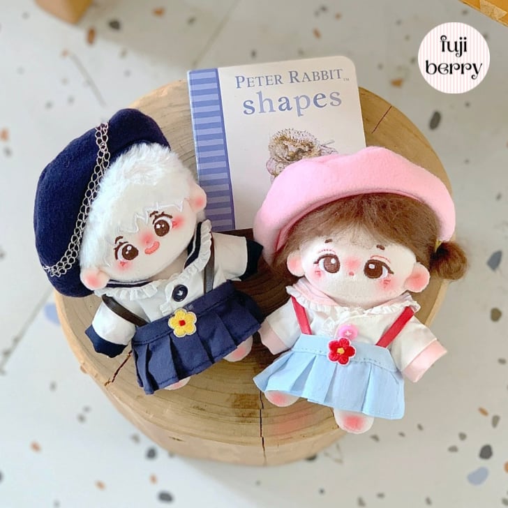 【10cmぬい服】ノーブルカレッジコーデ 10cm着せ替えぬいぐるみ用 棉花娃娃お洋服|fuji berry