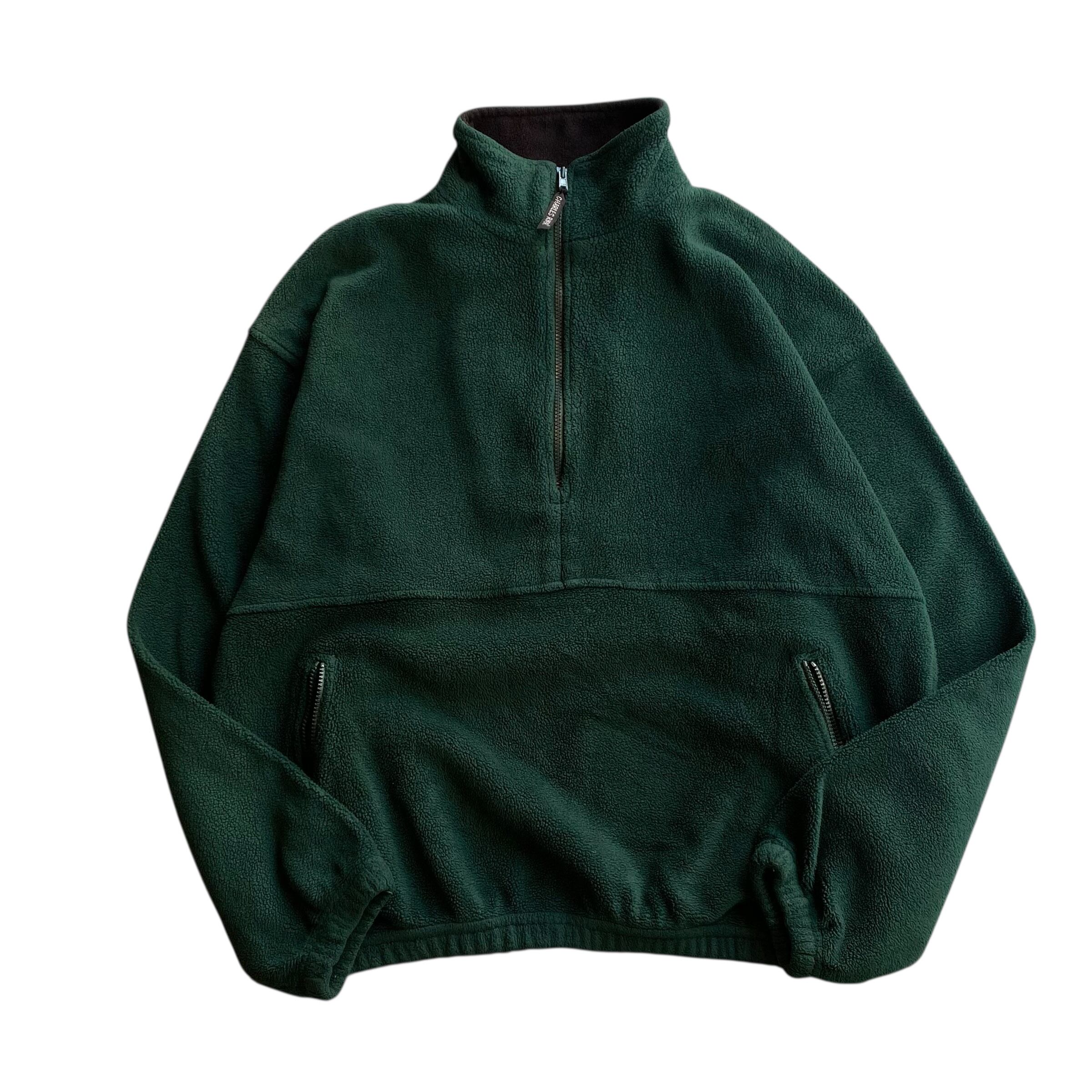 【古着】Charles River Apparel Fleece Anorak (Green)
