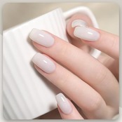 GAOY ジェルネイル カラージェル シアーカラー 透け感 乳白色 単色 16ml UV・LED対応 ポリッシュタイプ セルフネイル（2899 ゼリーホワイト）