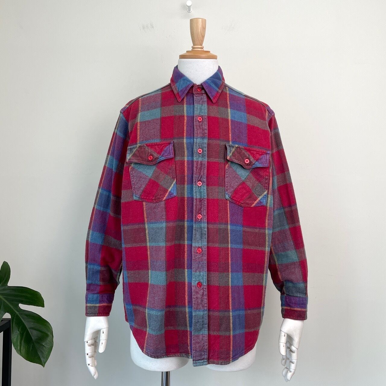 80s 90s NAF NAF シルク 長袖シャツ ヴィンテージ 古着 緑 グリーン