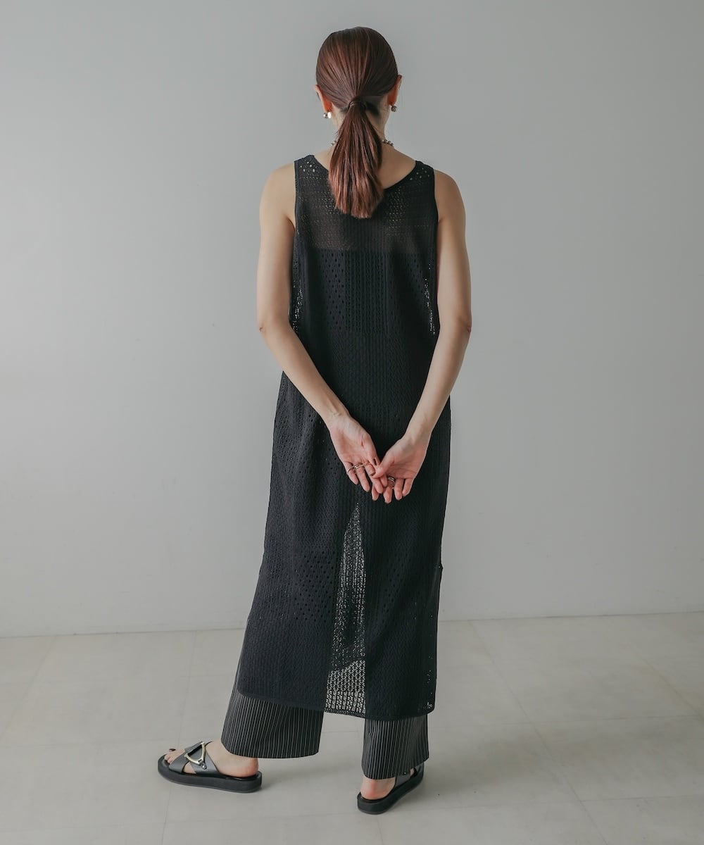 BLOCK SHEER KNIT DRESS(ブロックシアーニットドレス )【5514027】