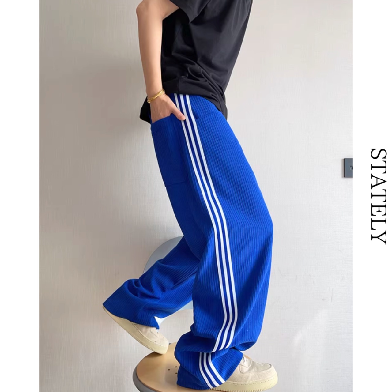 Royal Line ストライプトラックパンツ_B33・画像6