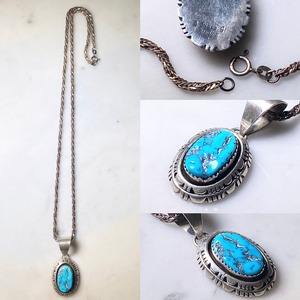 B.PIASO Jr silver pendant necklace set with turquoise