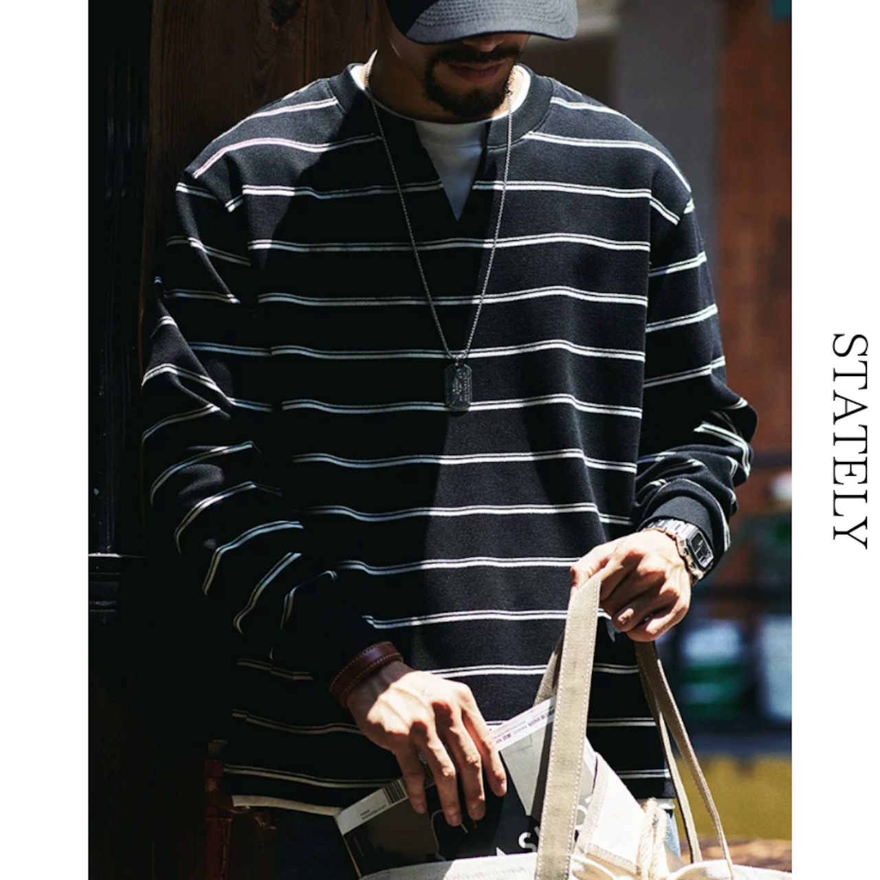 Layered Border レイヤード Tee/2color_T298・画像7