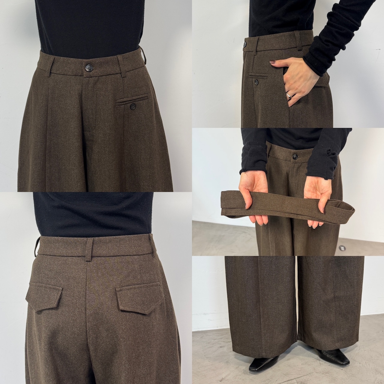 Tie belt wide curve PT/brown