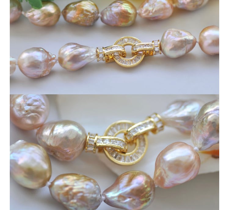 【Le choix de Wakako】ピンクラベンダーエジソンケシパールネックレス212901