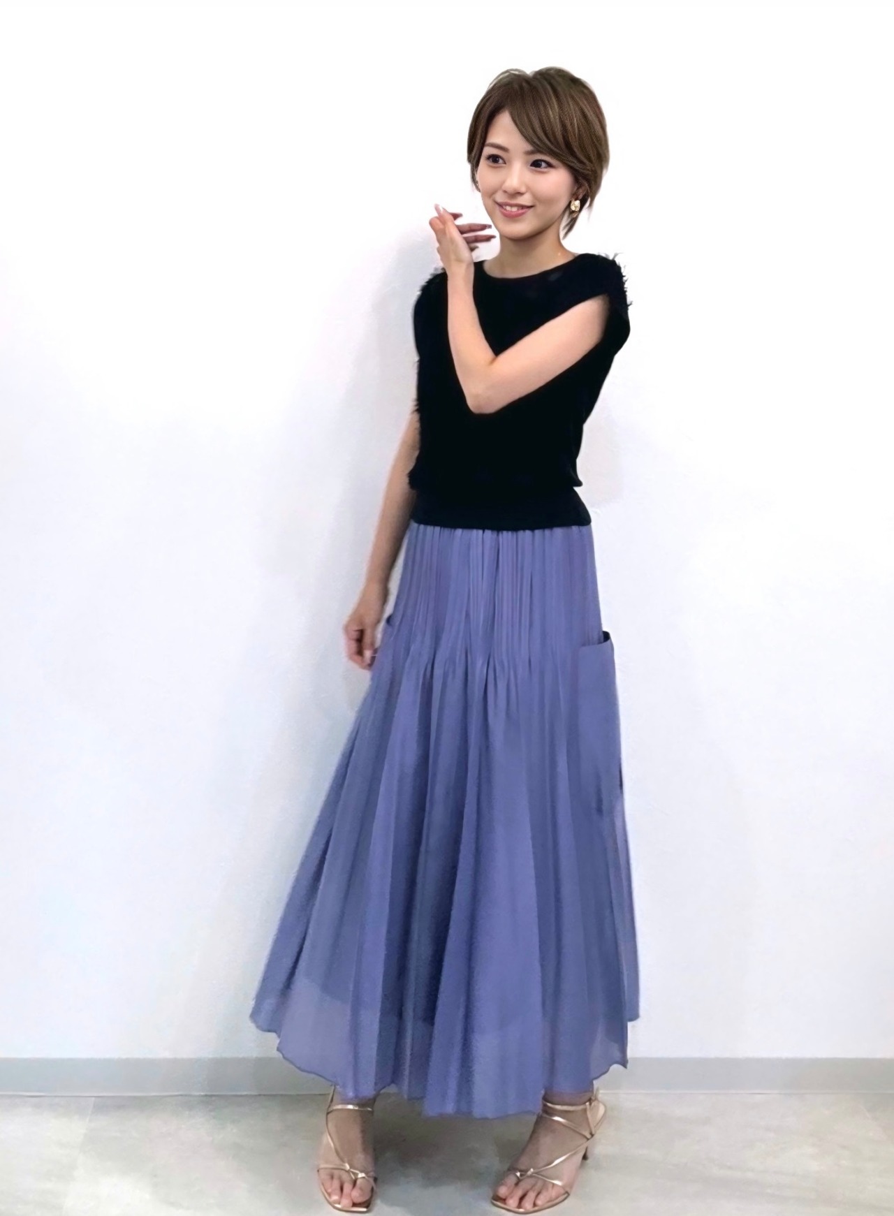 サイドポケットプリーツスカート