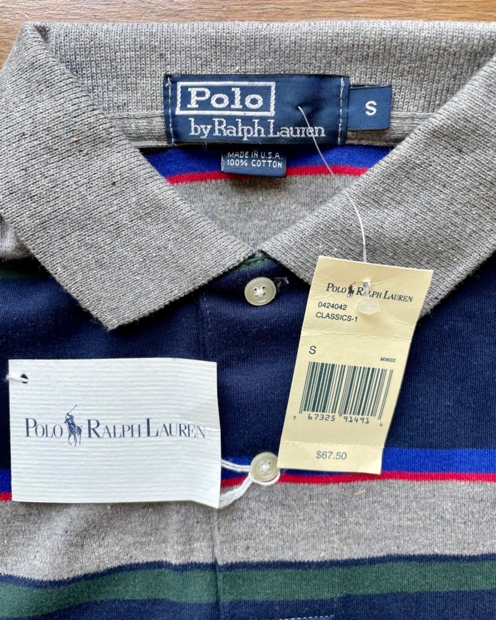 90年代 NOS(新古品) 米国製希少 Polo by Ralph Lauren 長袖 ボーダー 